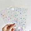 8 Sheets Luggage Stickers Unique Cute Poodle Holographic Decals for DIY Scrapbooking Water Bottle