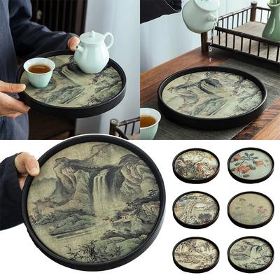 Chinese Style Tea Mat Quick-drying Water-absorbing Pottery Tea Tray Kung Fu Tea Coaster Tea Ceremony Table Tea Set Accessories