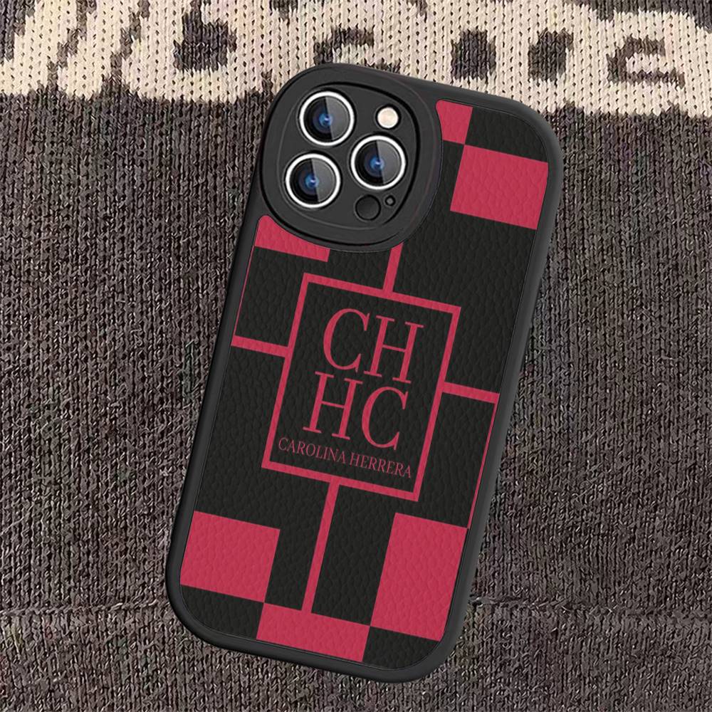 

C-CarolinaS Fashion H-HerreraES For iPhone 16 15 14 13 12 11 Pro Max Plus Shockproof Leather Soft Phone Cover 12 pro max