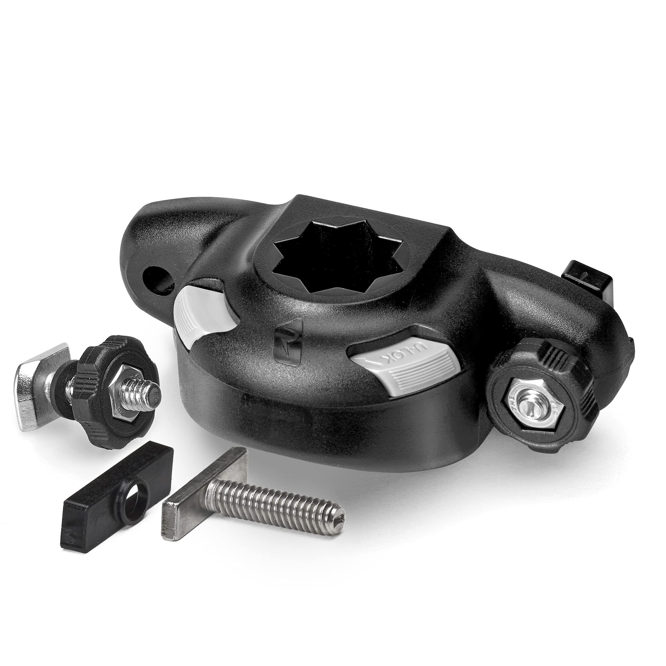 

База с боковым портом для крепления на направляющую Rail Blaza, детали для крепления эхолота на каяк чёрный