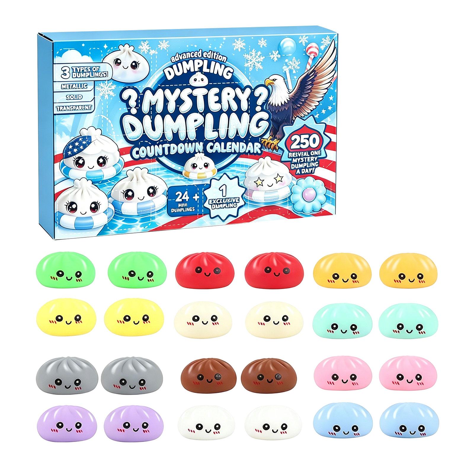 

Dumpling Mystery, Dumpling Mystery Advent Countdown Calendar, 24PCS Random Surprise Toys, Stress Relief Sensory Fidgets Toy For Anxiety Relief One Size