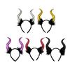 Contemporary Devil Horn Headpiece Comfortable Cosutme Headbands For Theatrical Performances Cosplay Enthusiasts