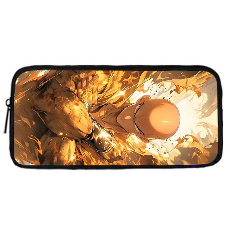 Kinder Anime One Punchs Man Schulrucksack mit Brotdosen ,Federmäppchen ,Schultaschen für Jungen Mädchen Bestes Geschenk
