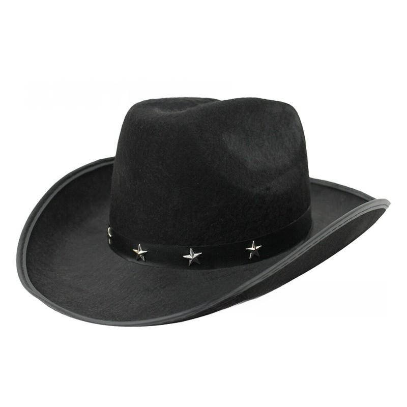 Cowboy Hat With Pink Star Rivets Costume Accessory For Parties