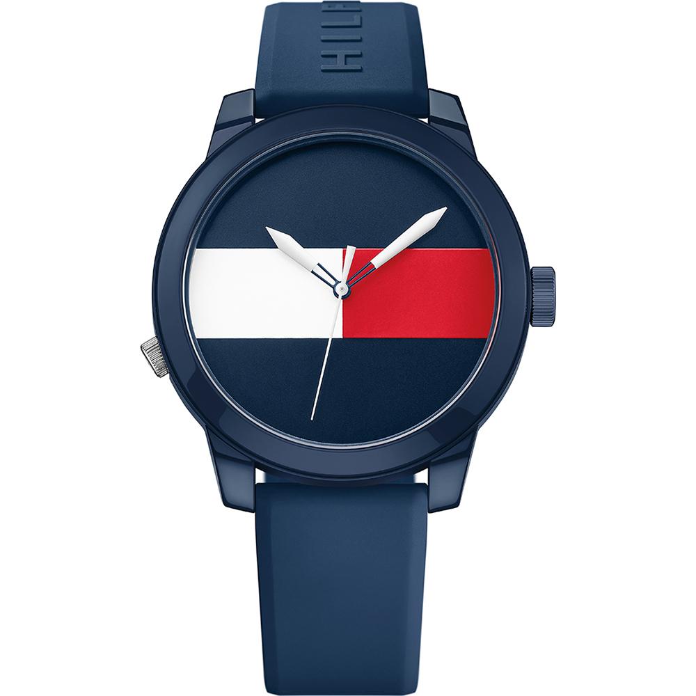 Tommy Hilfiger Denim Multicolour Blue Silicone/Rubber Gents Quartz Watch 1791322 синий