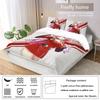 3dílný kreslený anime dívčí vzor tištěný péřový povlak na přikrývku (1dílná sada+2 povlaky na polštáře, bez výplně) ložní souprava