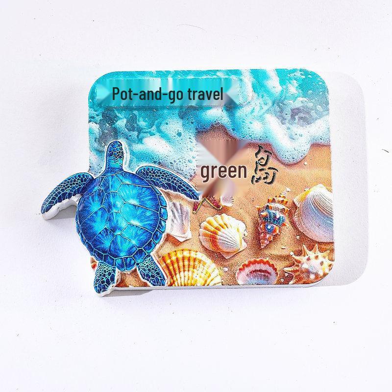 Qingdao Wahrzeichen Cartoon Kühlschrankmagnet - 3D Harz Souvenir aus China