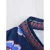 Vintage Print O-Neck Patchwork Maxi Dress Women Fashion Lantern Sleeves Loose Long Dresses Lady Casual Vacation Streetwear