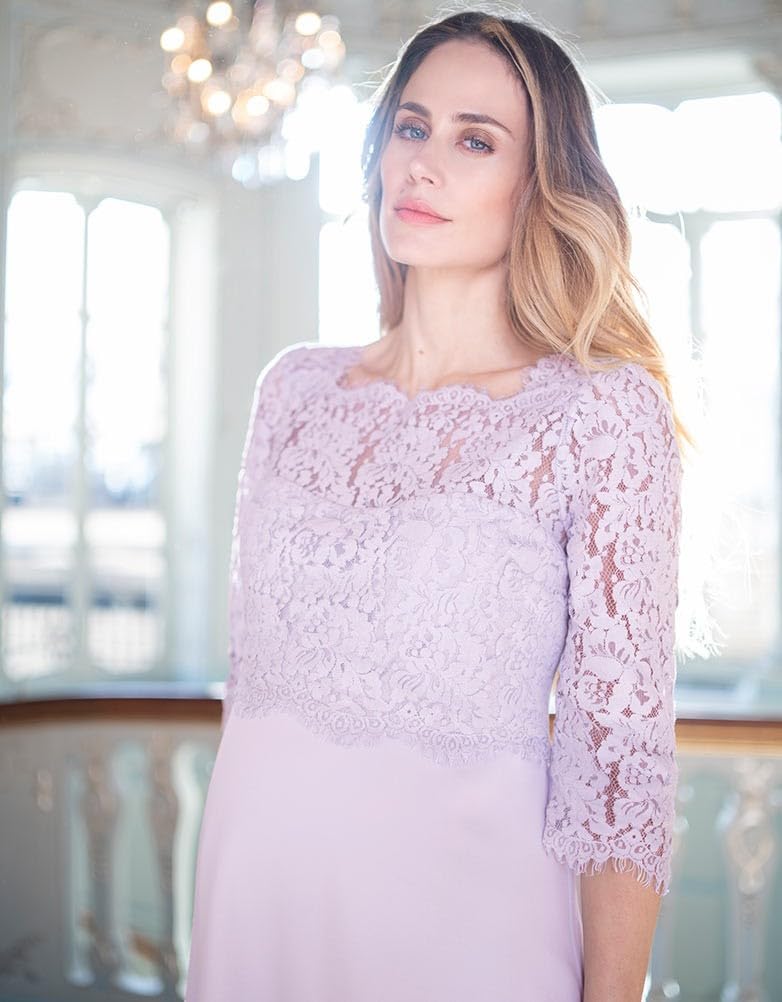 Seraphine MISHA Special Occasion Maternity Lace Lilac Women's Dress, Nursing-Friendly Dress,