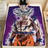 Dragon Ball Goku Pattern Flannel Blanket, High Quality Comfortable for All Seasons, Home Decor, Warmth and Comfort, Perfect for Gifts.