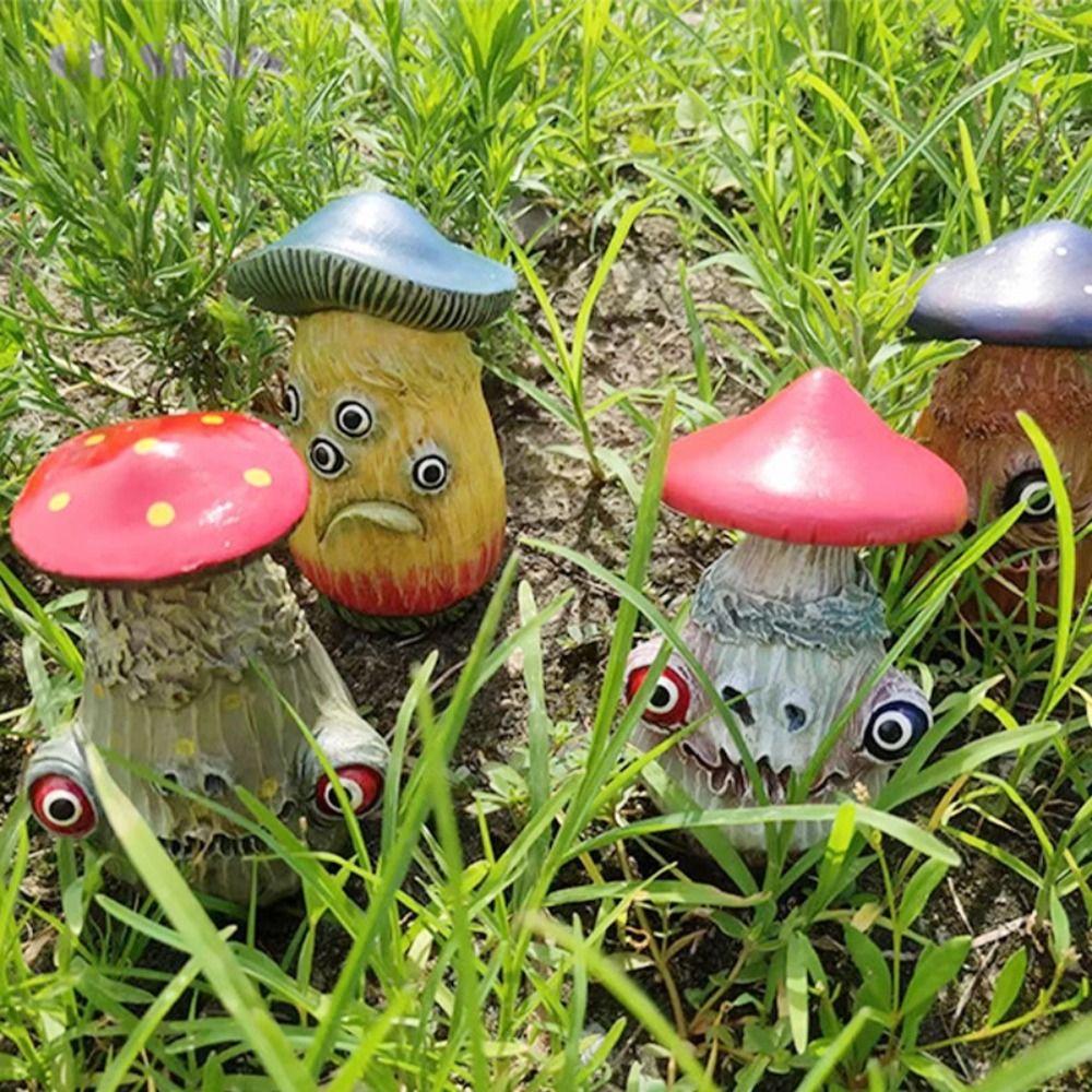 Ornaments Mushroom Statue Resin Crafts Resin Figurine Halloween Mushroom Sculpture Home Decoration