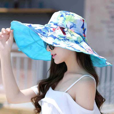 Seaside Vacation Sun Hat Women's Big Edge Hat Sun Protection Beach Hat Big Eaves Hat Foldable Beach Sun Hat Tide