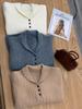 Women's 2026 Summer Knit Polo Sweater with Long Sleeves and Buttons