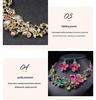 2022 Vibrant Floral European & American Light Luxury Necklace Set: Women's Gorgeous Bride Gem Clavicle Chain