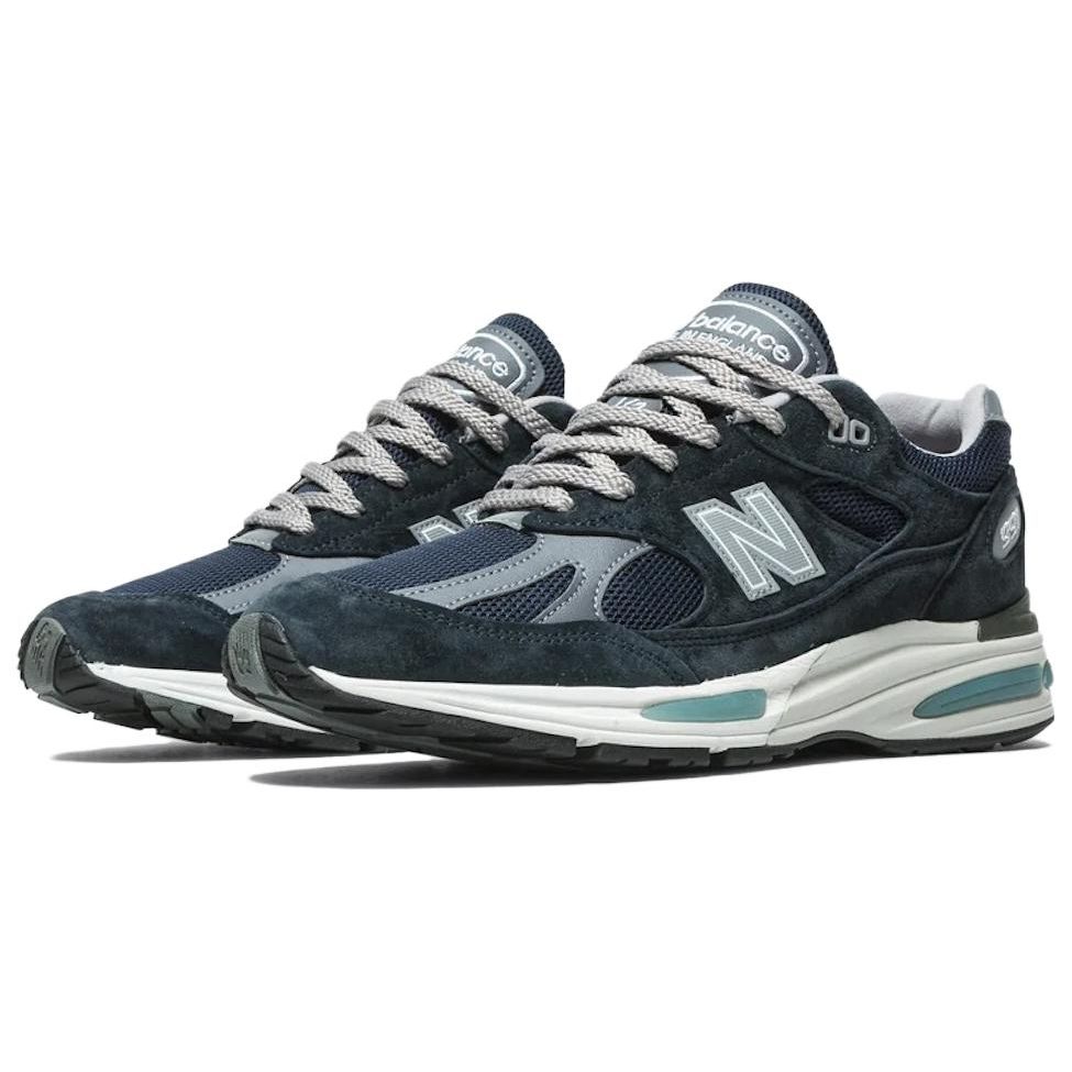 New Balance 991v2 Made In England Dark Navy Unisex Sneakers Blue Smoked-Pearl Silver U991NV2