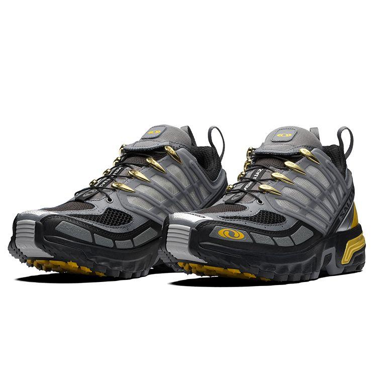 SALOMON Acs Pro Advanced Mesh Cushioning Non-Slip Durable Low-Top Hiking Shoes Unisex Hiking Shoes Gray 416392
