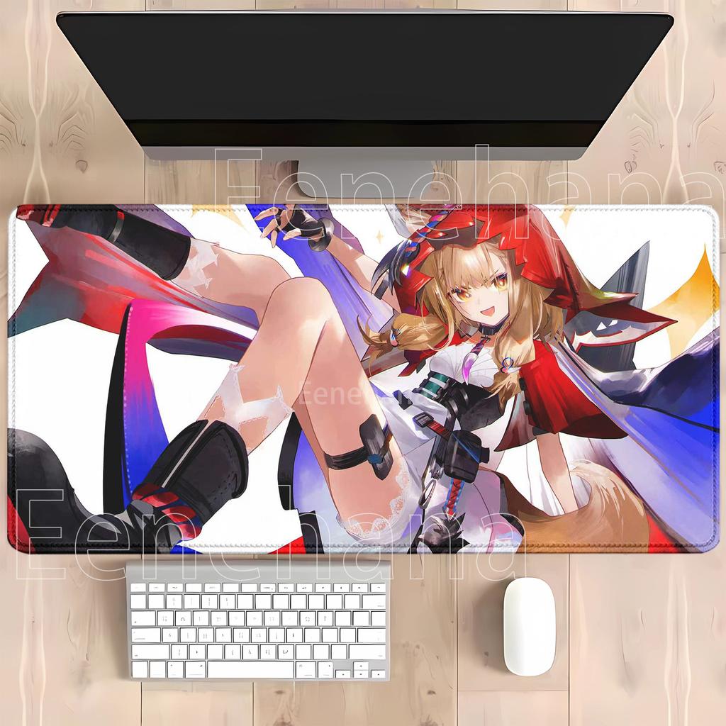 Arknights Endfield Gaming Mouse Pad Rubber Anime Girl Nonslip Base Mousepad Offices Accessories Hd Printing 400x900mm Desk Mat