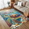Colorful turtle swimming in ocean Pattern Rug Carpets for Bedroom Living Room Sofa Mat Creative Door Mat Cloakroom Home Decor