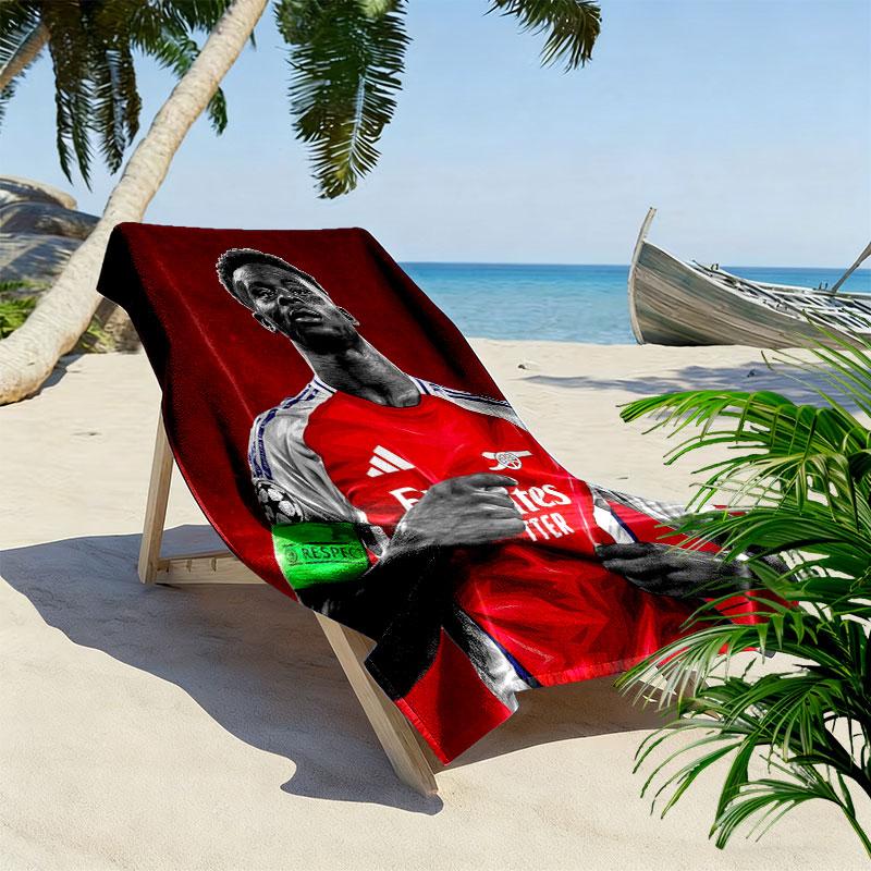 Bukayo Saka Glory Beach Towel, Large Soft Quick Dry Towel for Beach Camping Swimming