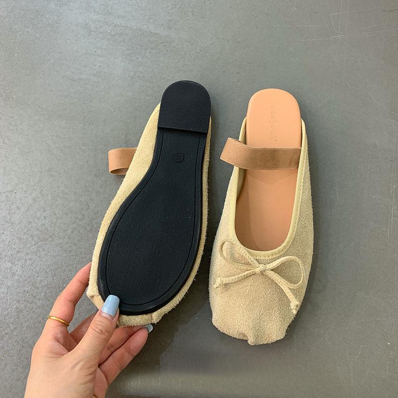 Fashion Fashion Butterfly-Knot Ladies Flats Mary Janes Shoes Slides Female Shallow Footwear Slip On Women Ballet Flats Dance Shoes