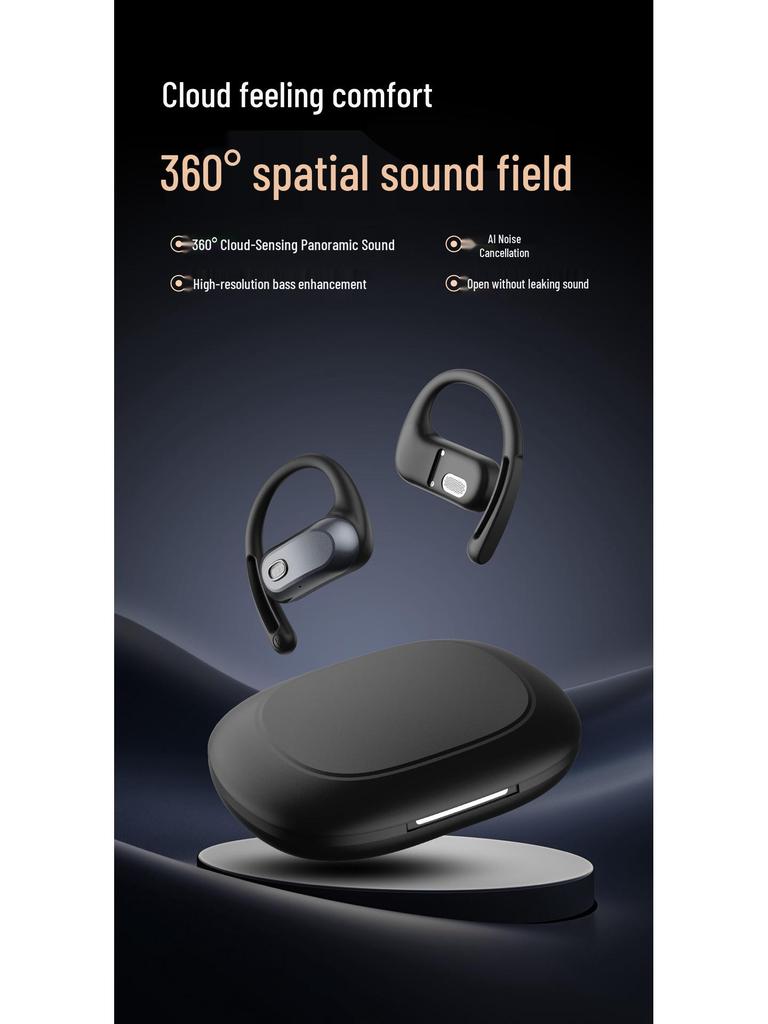 2026 New Model Open-ear Wireless Earbuds - Long Battery, Noise Cancelling, Comfortable for Sports