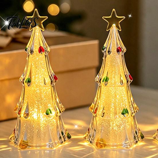 Indoor Decorative Lighting Lighted Christmas Tree Ornaments, Mini Xmas Night Light, Battery Operated Gift for Relatives And Friends Table Lamp,