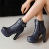 Fashion Women Shoes Fashion Short Boots Autumn Winter Sexy Platform Ankle Boots For Women Black Red Yellow White Lady Shoes Large 34-46