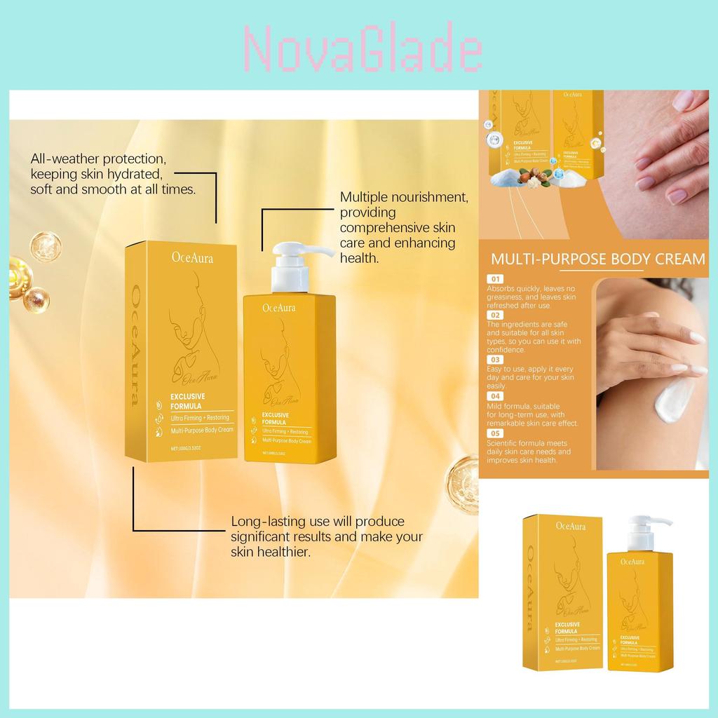 Oceaura Body Firming Moisturizing Cream For Soft Silky Hydrated Radiant Skin
