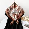 Silk Scarf  Imitation Silk Scarf  Retro High-end Scarf  Tied Hair  Light Breathable  Soft Shawl Scarf