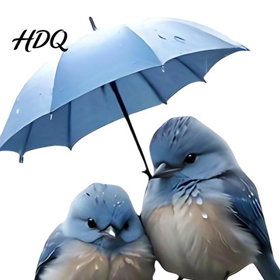 Waterproof Garden Stakes Blue Birds Stake Couple with Umbrella Yard Art Gifts for Bird Lovers Outdoor Ornament Lawn Flower Bed Decor Decoration