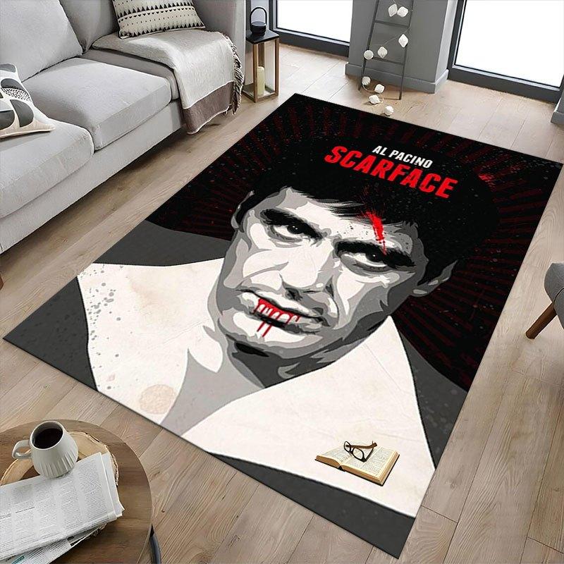 1 Stück Scarface Büroteppich Stuhlunterlage Weich, Bequem, Ganzjahres, Perfekt für Zuhause, Schlafzimmer oder Bürodekoration, Perfektes Geschenk für