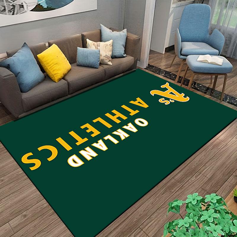 Oakland Athletics Logo Carpet Suitable As a Non-slip Mat for the Living Room or Bedroom Sofa