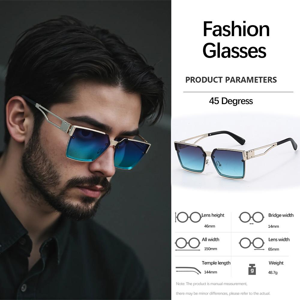 Vintage Sunglasses for Men Geometric Square Hollow Sunglasses Classic Pairing with Men s Trendy Accessories Glasses For Men