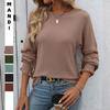 Women's Clothing 2025 Autumn and Winter New Loose Casual Pit Long-sleeved T-shirt Elegant Versatile Fashion Pullover