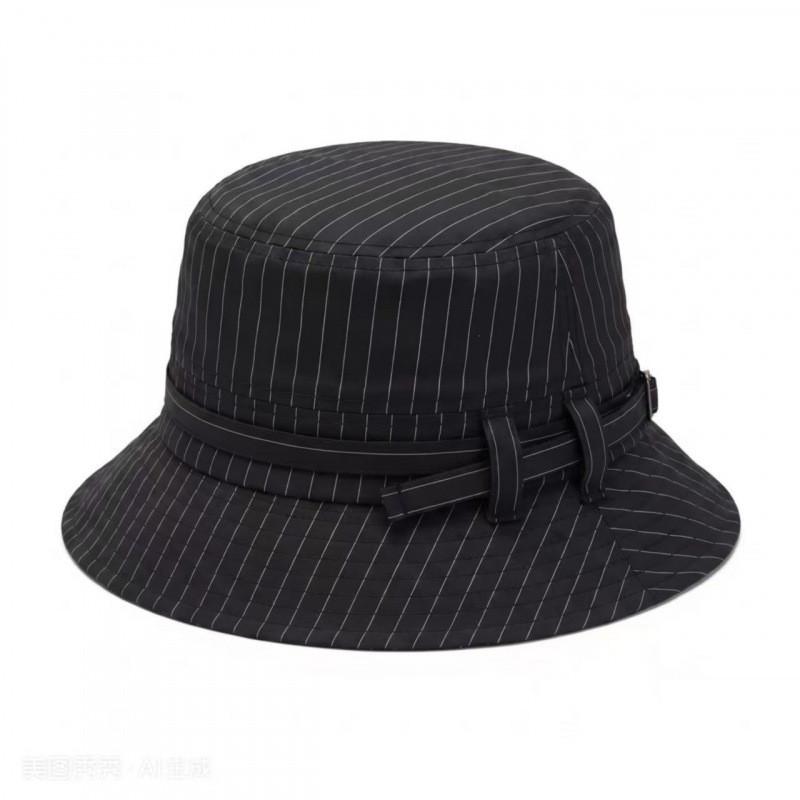 Summer Striped Fisherman Hat With Sun Protection And Foldable Design For Casual Outdoor Wear