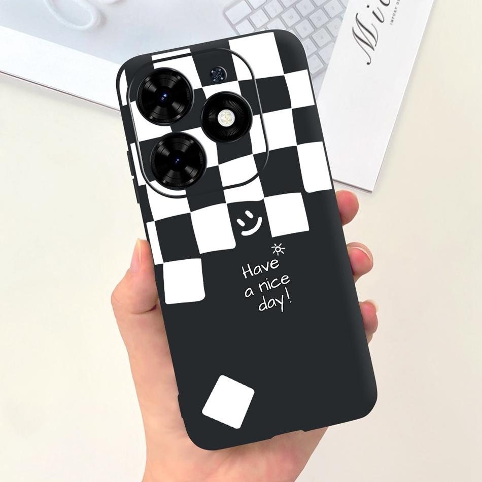 For Tecno Spark Go 2024 Case Cute Flower Love Pattern Candy Color Soft Silicon Slim Phone Back Cover For Spark Go (2024) BG6