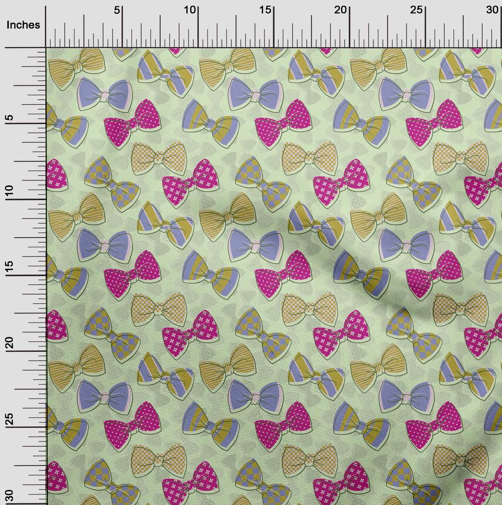 oneOone Țesătură din bumbac Flex verde lime Țesătură cu papion pentru copii pentru cusut țesături artizanale imprimate la oarde 40 inch