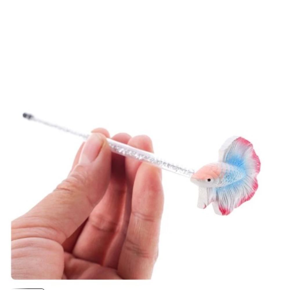 Plaything Simulation Betta Stick Interactive Fish Training Stick Aquariums Wand  Tank Decoration