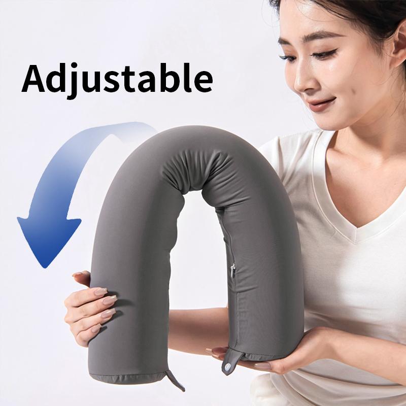 Nackenkissen für unterwegs, Memory Foam, U-förmiges Kissen, Schnecken-Stil, Nackenstütze für unterwegs, tragbar, verstellbar, weich, Schlafkissen für die Mittagspause