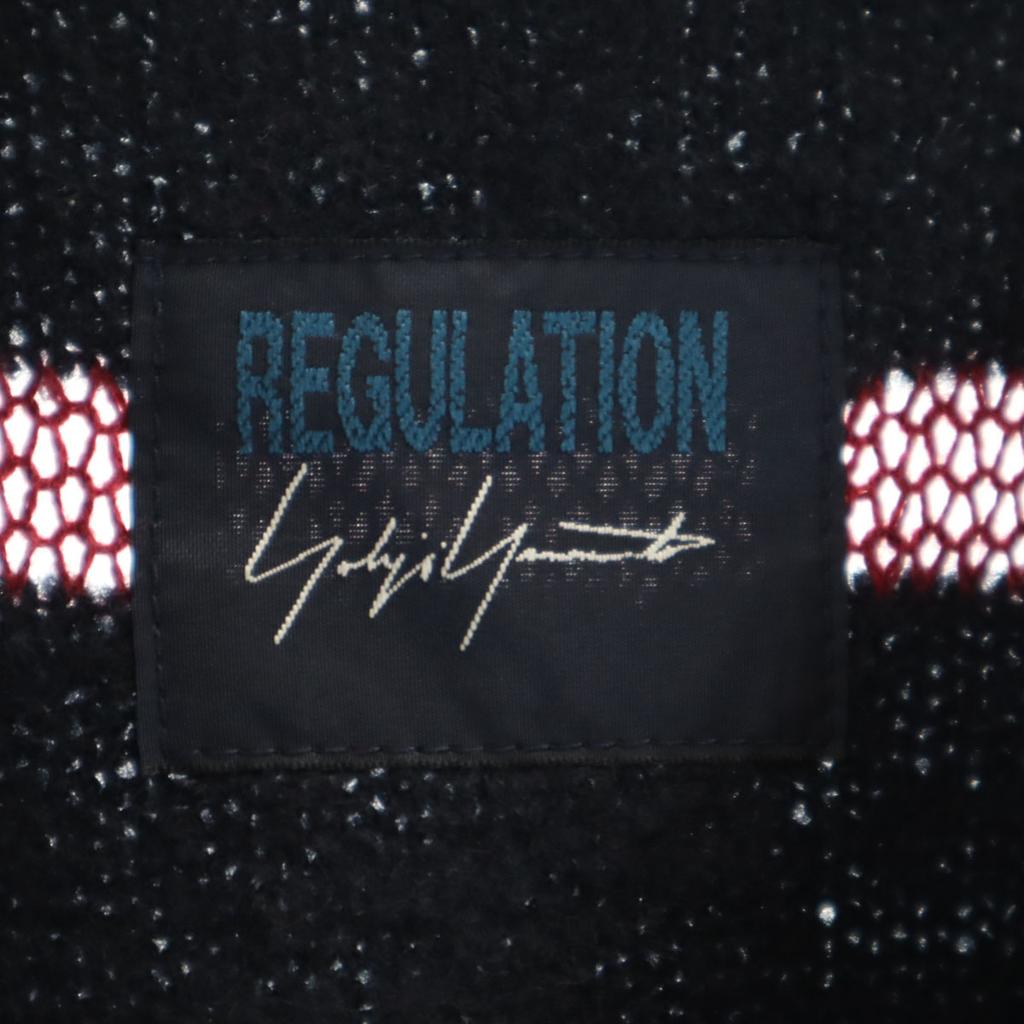 REGULATION Yohji Yamamoto Border Pattern Long Sleeve Knit 2 Navy Men's Used