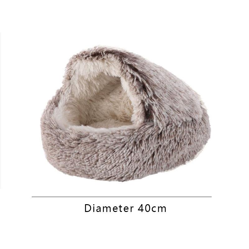 

Winter Plush Cat Bed round Cushion Warm Cat House Basket Pet Sleep Bag Kitten Nest Kennel Soft Cozy Nest for Small Dogs And Cats 40CM