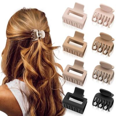 8 STÜCKE Mittlere Haarspangen für Frauen Mädchen Krallenspangen für dünnes Haar Damen Haarnadeln Matte Kieferklemme Kopfschmuck Frauen Haarschmuck