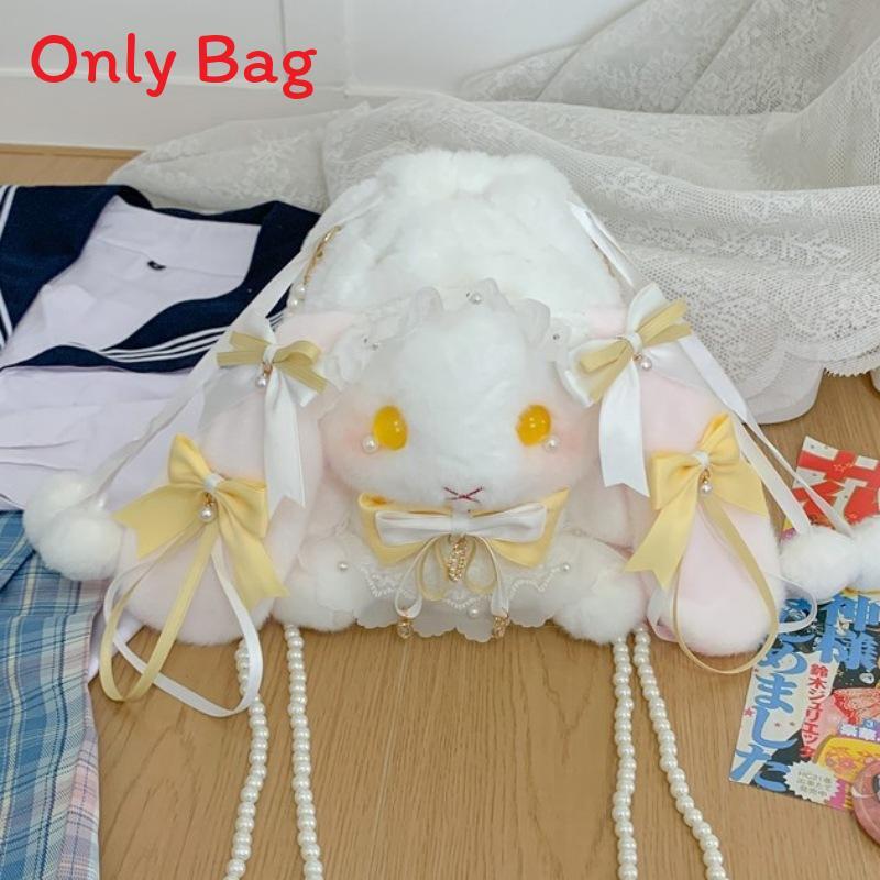 Lolita Plush Bunny Bag With Bow For Daily Use And Collectors Style