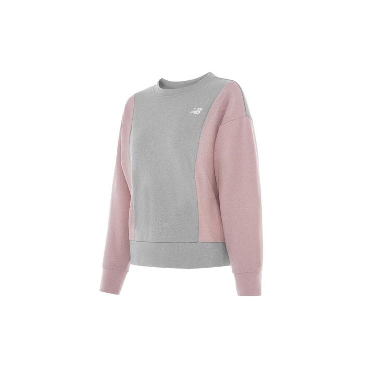 (WMNS) New Balance Sweatshirt Asia Sizing  Grey Pink  Women s AWT03146-SP1 L