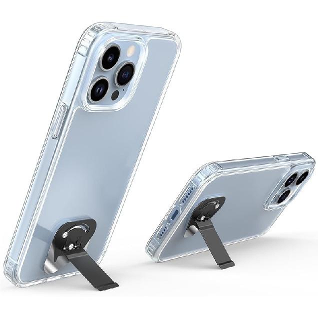 OUTXE 2 Pack Ultra-Thin Phone Kickstand, Universal Kickstand for Phone case Vertical/Horizontal Metal Rotatable Phone Stand for Desk for iPhone