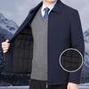 Giacche Business Autunno Inverno Uomo Cappotto da Abito da Ufficio Classico Spesso Caldo Collo Alto Giacca Uomo Parka Casual