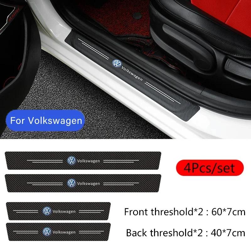 VW GTI GOLF 2026 Hot For VW VOLKSWAGEN Car Door Threshold Sticker Trunk Bumper Strips For Volkswagen Passat Santana Tiguan Bora