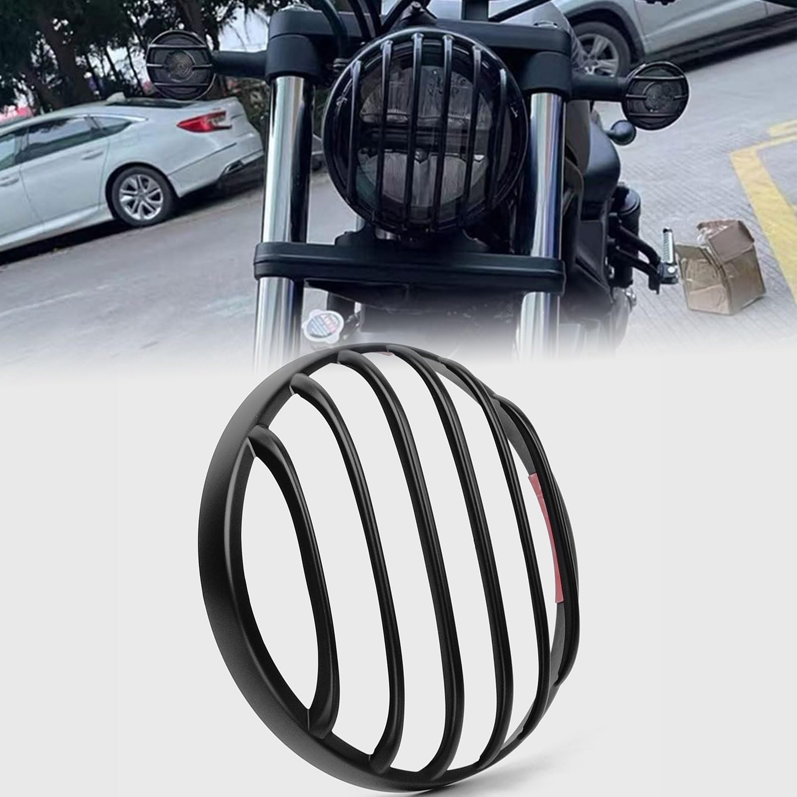 

WOOGA Headlight Turn Signal Tail Grille Lamp Cover for Honda Rebel CMX 500 2021 2022 2023 2024 Piece Matte Cover, 250/CMX300/CMX (1 - Black)