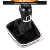 For VW Volkswagen POLO 6C 2015 2016 2017 2018 5 6 Speed Car Gear Shift Knob Lever Stick Gaiter Boot Cover Collar Leather