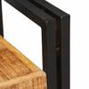 Nightstand Set of 2 Brown & Black Solid Mango Wood